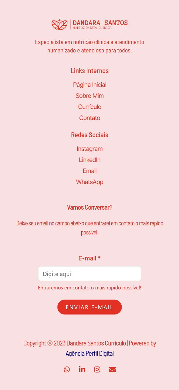 Footer Contact - Mobile