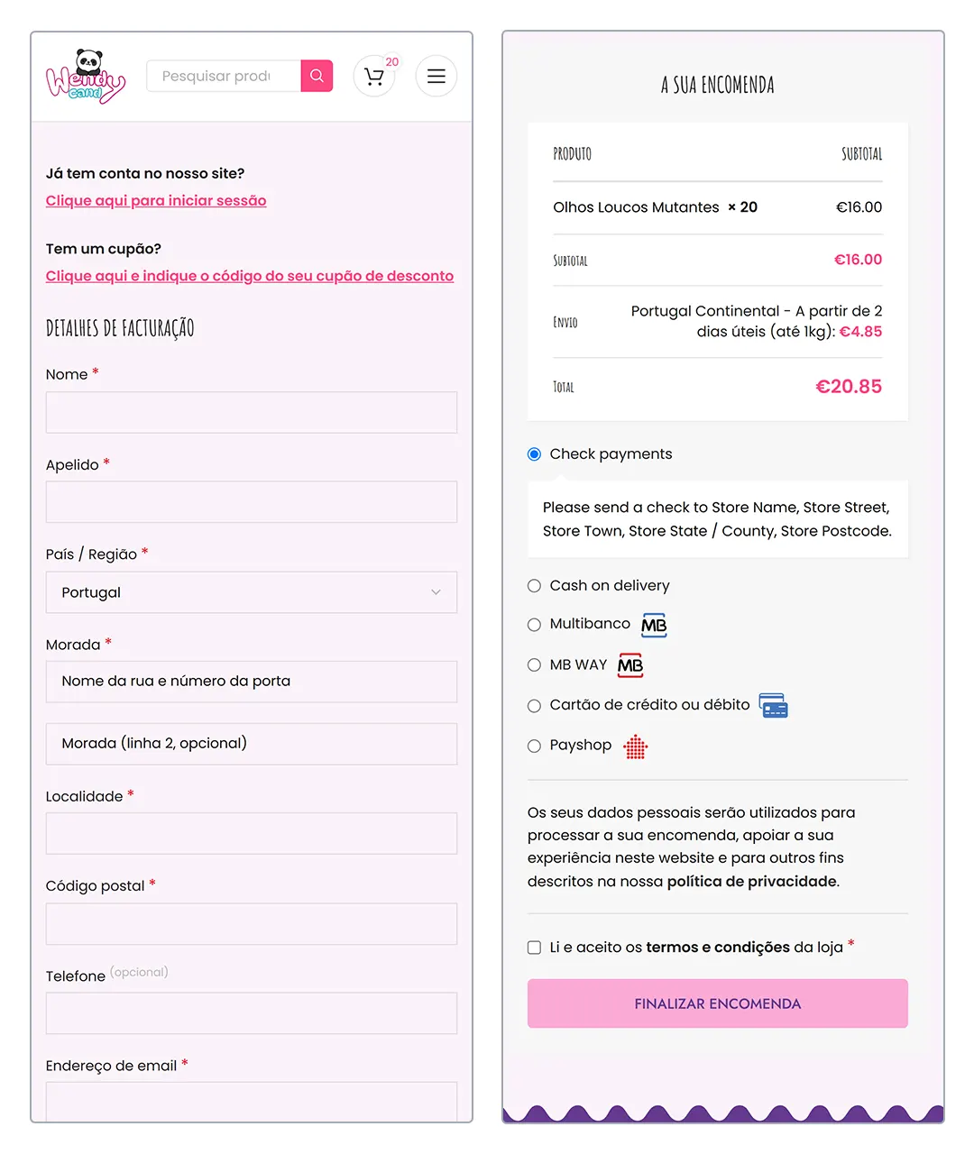 Checkout - Mobile